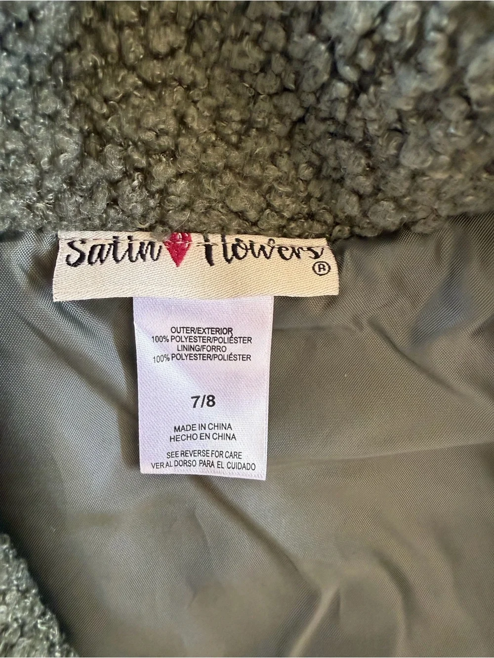 Olive Green Sherpa Button-Up Coat